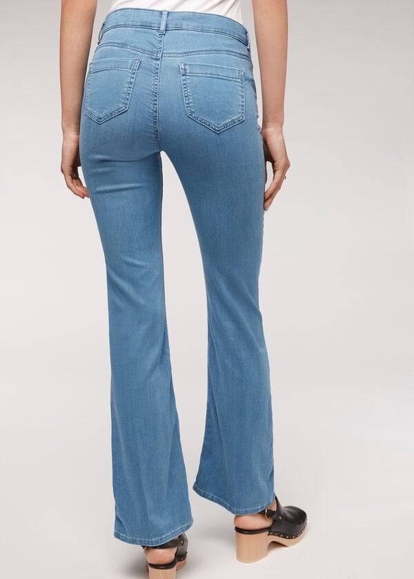 Jeans Calzedonia Eco Light Flared Denim Mujer Azules | MX1615YU