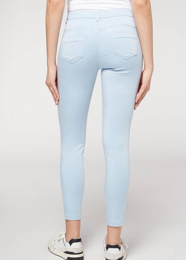 Jeans Calzedonia Eco Light Push Up Denim Mujer Beige | MX1606VD