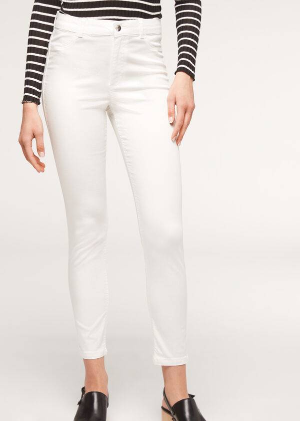 Jeans Calzedonia Eco Light Push Up Denim Mujer Blancos | MX1610QZ