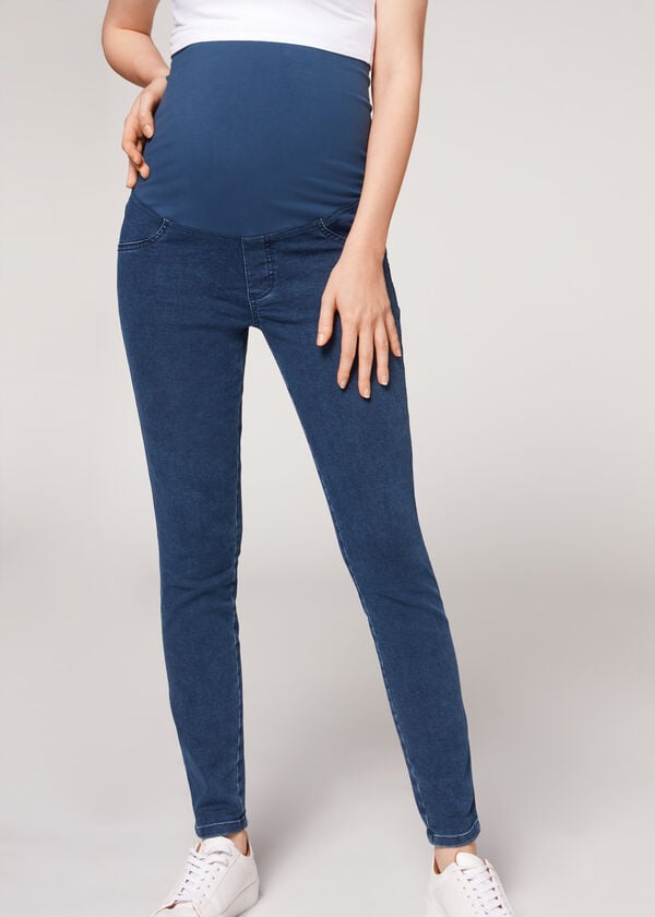 Jeans Calzedonia Maternity Jean Mujer Azules | MX1586EX