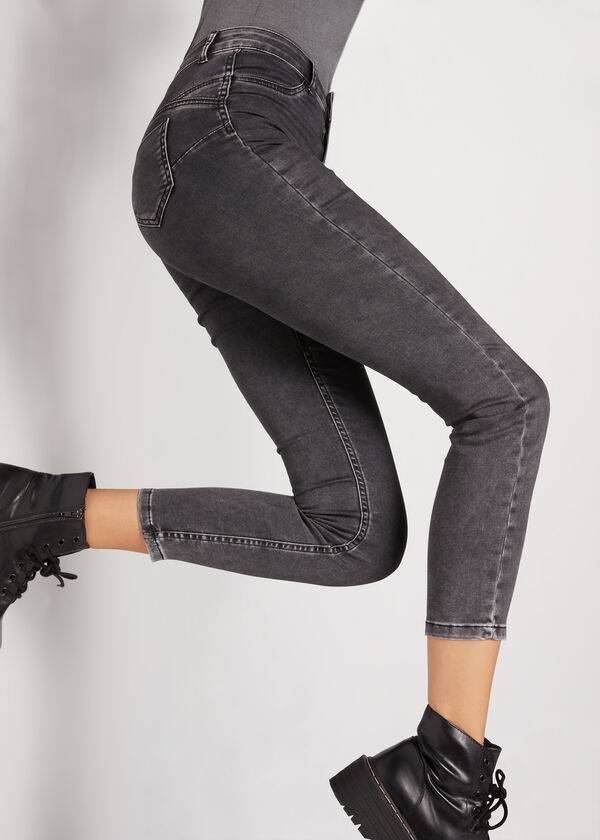 Jeans Calzedonia Push-up and soft touch Mujer Grises | MX1584QZ