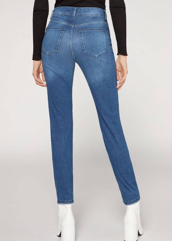 Jeans Calzedonia Super Flex Denim High Cintura Superskinny Mujer Azules | MX1576LH