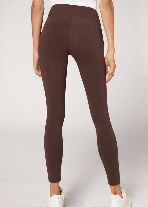 Leggins Calzedonia Algodon Mujer Marrom | MX1551ZG