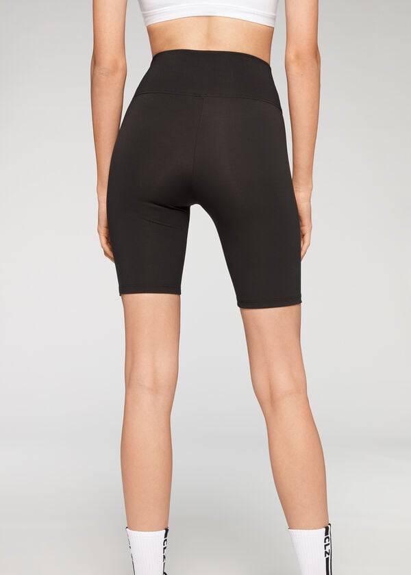 Leggins Calzedonia Atléticos Bike Mujer Negros | MX1570DN