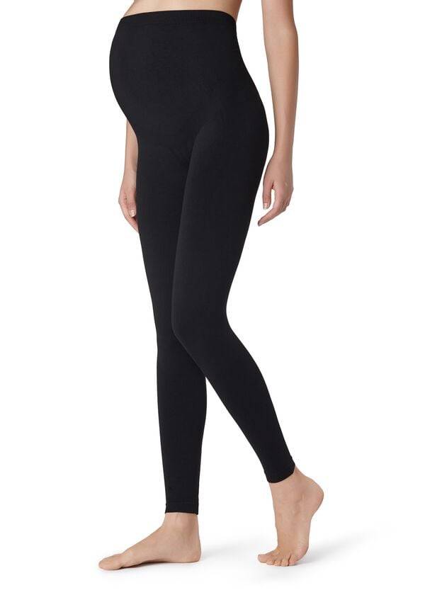 Leggins Calzedonia Opaque Maternity Footless Tights Mujer Negros | MX1523KI