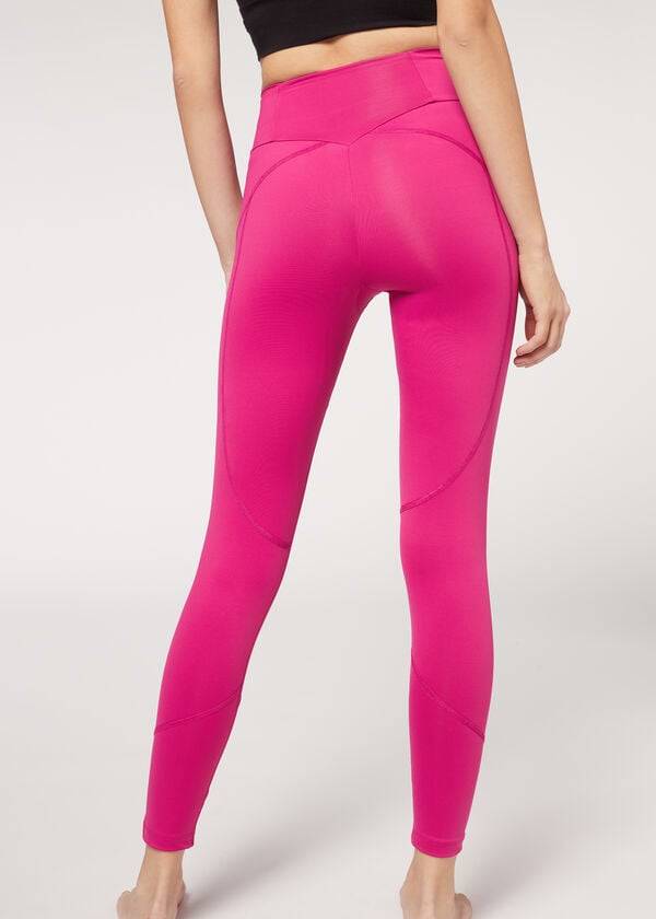 Leggins Calzedonia Performance Atléticos Mujer Rosas | MX1520GL