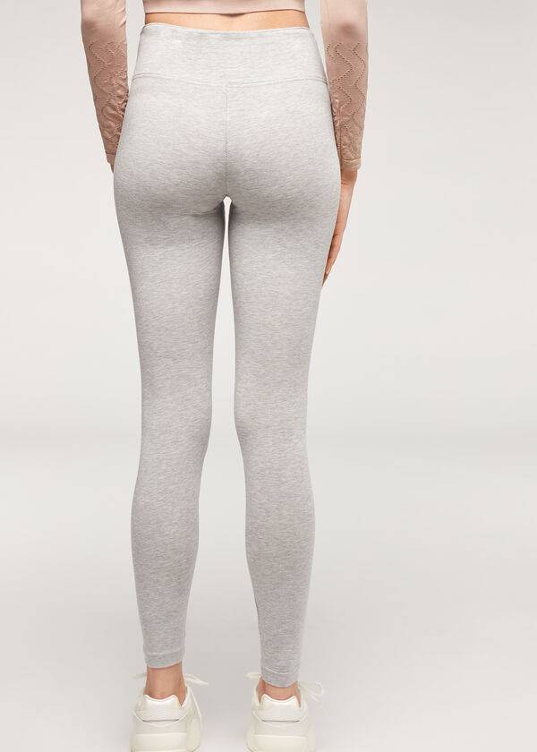 Leggins Calzedonia Supima Algodon Mujer Grises | MX1496JJ