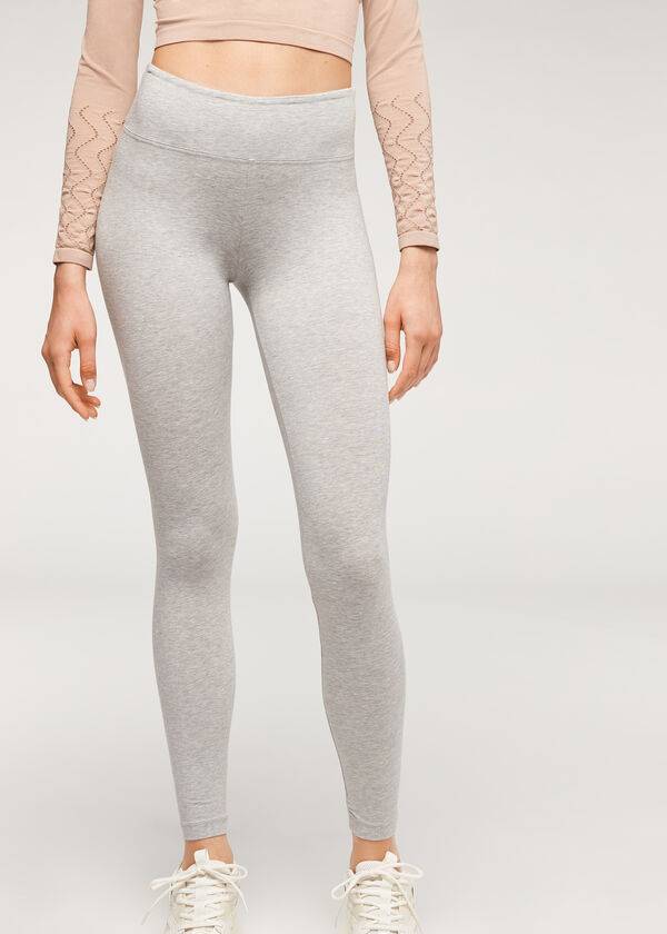 Leggins Calzedonia Supima Algodon Mujer Grises | MX1496JJ