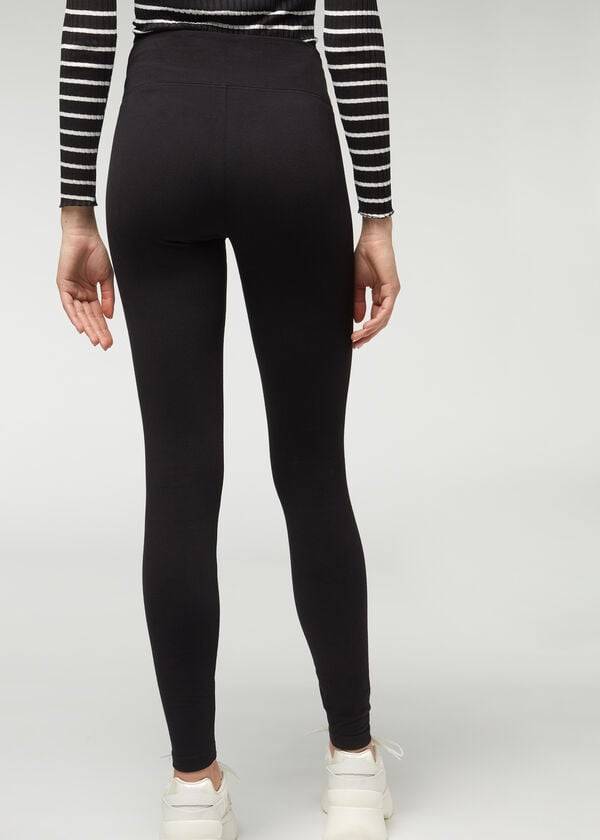 Leggins Calzedonia Thermal Mujer Negros | MX1494GL