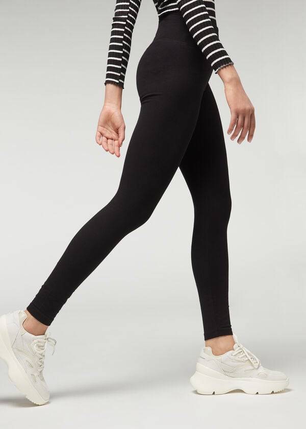 Leggins Calzedonia Thermal Mujer Negros | MX1494GL