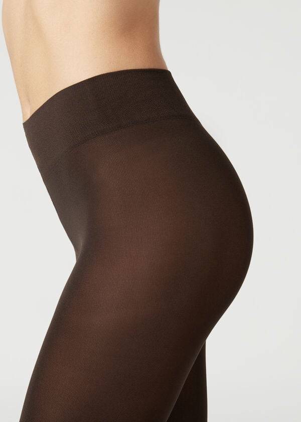 Mallas Calzedonia 100 Denier Total Comodidad Soft Touch Opaque Mujer Cafes | MX3180MA