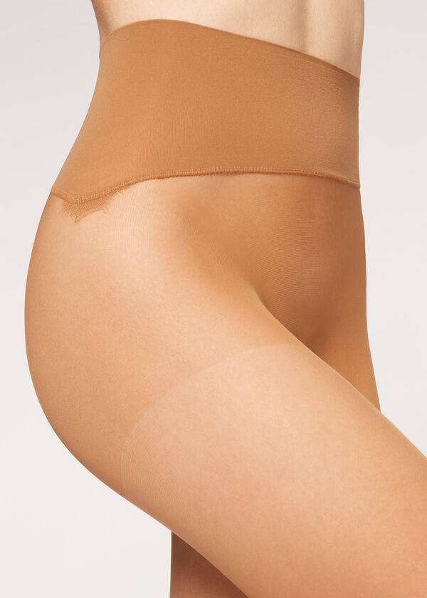 Mallas Calzedonia 20 Denier Essential Invisible Sheer Mujer Beige Marrom | MX3048HK