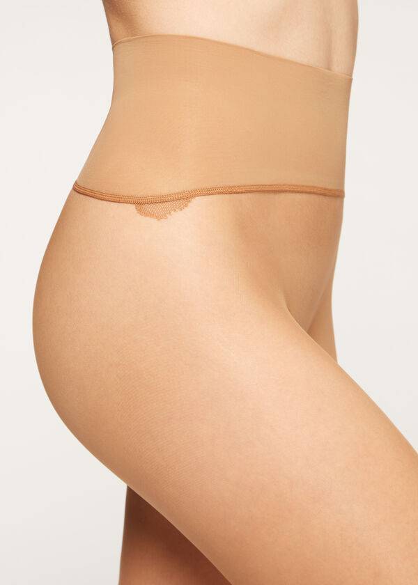 Mallas Calzedonia 20 Denier Seamless Totally Invisible Sheer Mujer Marrom | MX3037QZ