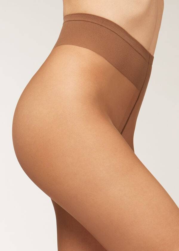 Mallas Calzedonia 20 Denier Sheer Matte Sheer Mujer Kaki | MX3032YU