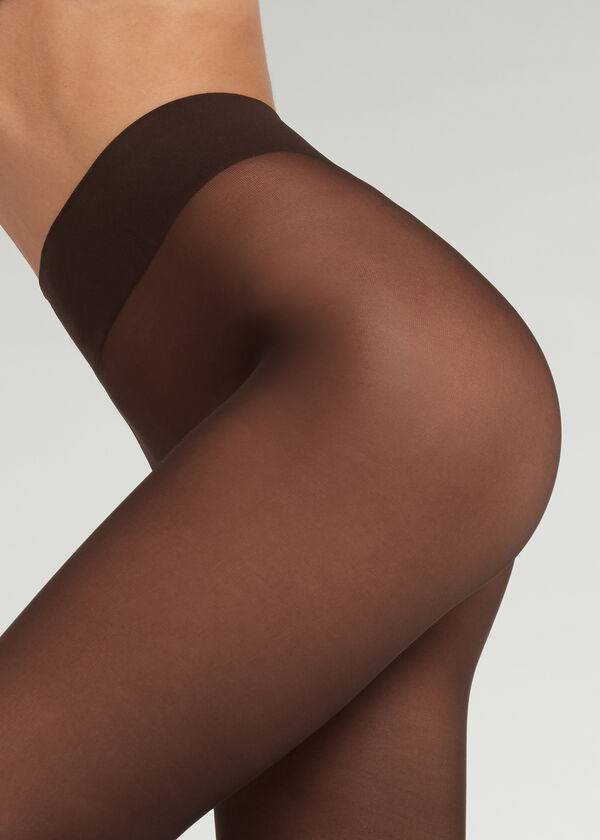 Mallas Calzedonia 30 Denier Total Comodidad Soft Touch Opaque Mujer Cafes | MX3176RW