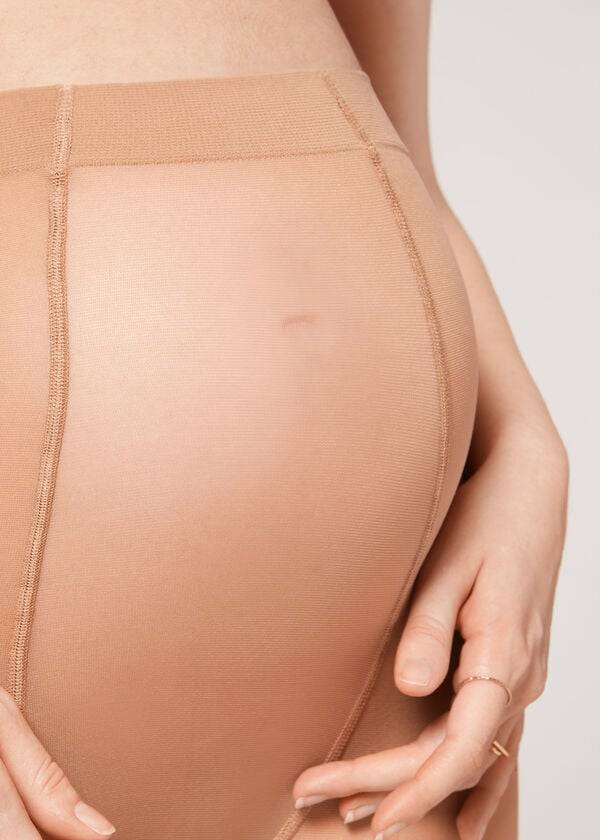 Mallas Calzedonia 30 Maternity Denier Sheer Mujer Marrom | MX3190HK