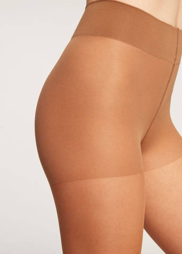 Mallas Calzedonia 40 Denier Action Medium Sheer Mujer Marrom | MX2993QZ