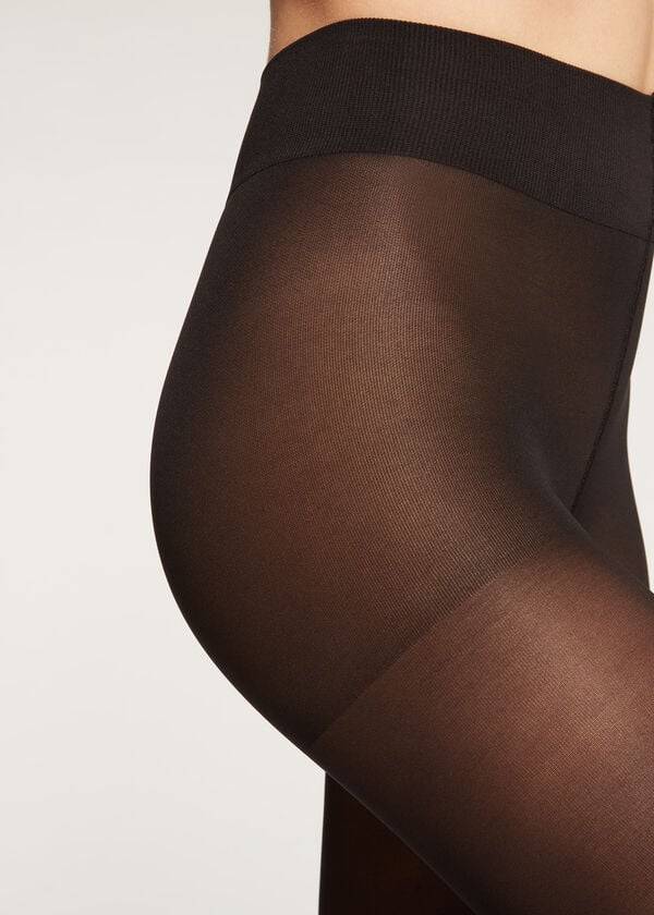 Mallas Calzedonia 40 Denier Action Strong Sheer Mujer Negros | MX2990RW