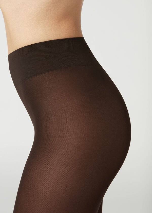 Mallas Calzedonia 50 Denier Total Comodidad Soft Touch Patterned Sexy Mujer Cafes | MX3108QZ