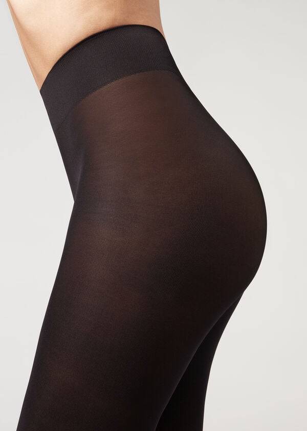 Mallas Calzedonia 50 Denier Total Comodidad Soft Touch Patterned Mujer Negros | MX3112VD