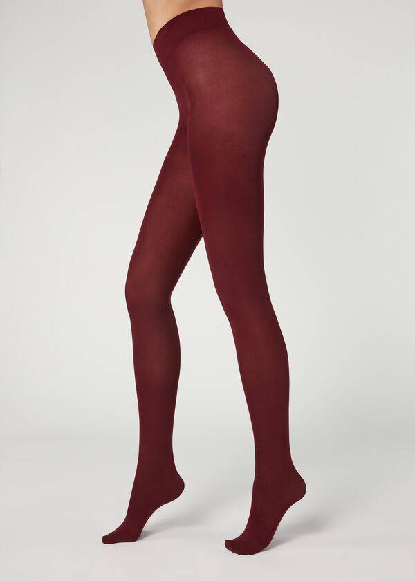 Mallas Calzedonia 50 Denier Total Comodidad Soft Touch Patterned Mujer Rojos | MX3115ZG