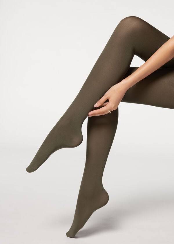 Mallas Calzedonia 50 Denier Total Comodidad Soft Touch Opaque Mujer Verde Oliva Verdes | MX3166FM