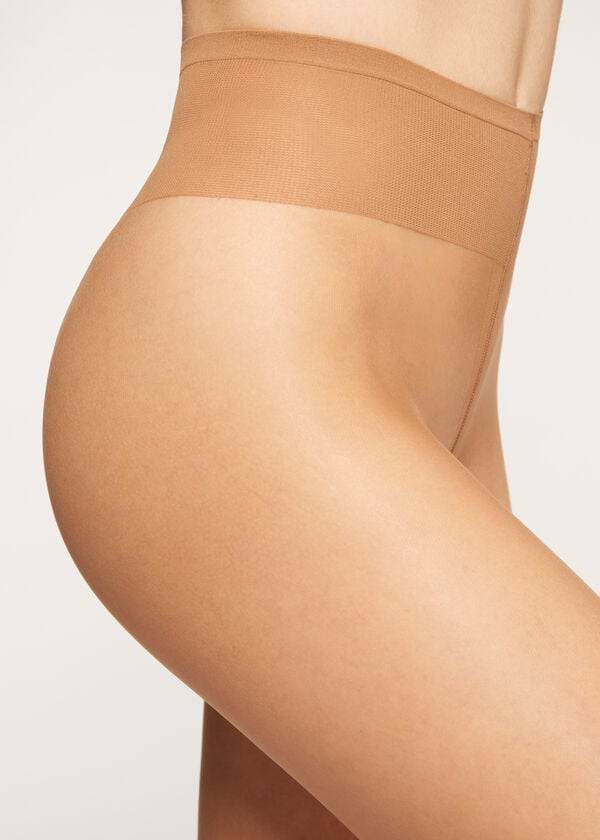 Mallas Calzedonia 8 Denier Resistant Sheer Mujer Beige Marrom | MX2980FM