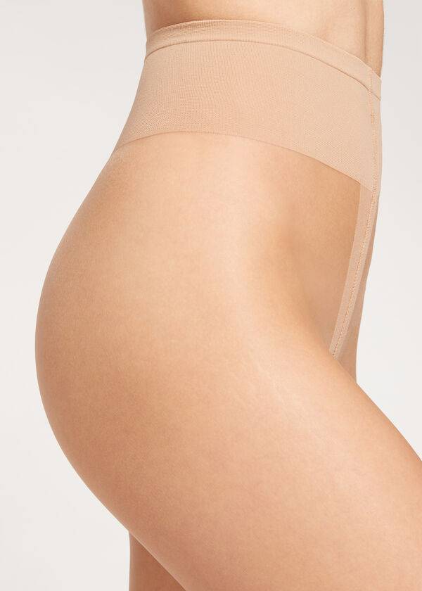 Mallas Calzedonia Premium Matt Second Skin 15 Denier Sheer Mujer Beige | MX2958OR