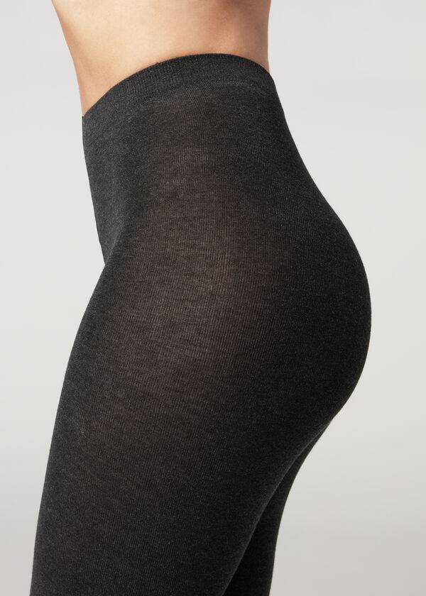 Mallas Calzedonia Soft Modal and Cashmere Blend Opaque Mujer Taupe | MX3127OR