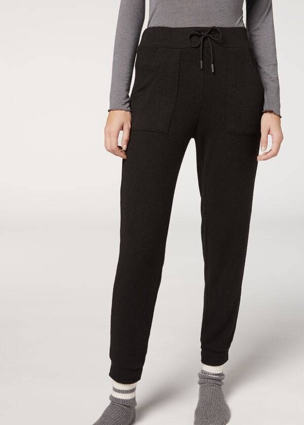 Pantalones Calzedonia Cashmere Blend Stretch Mujer Negros | MX1477BC