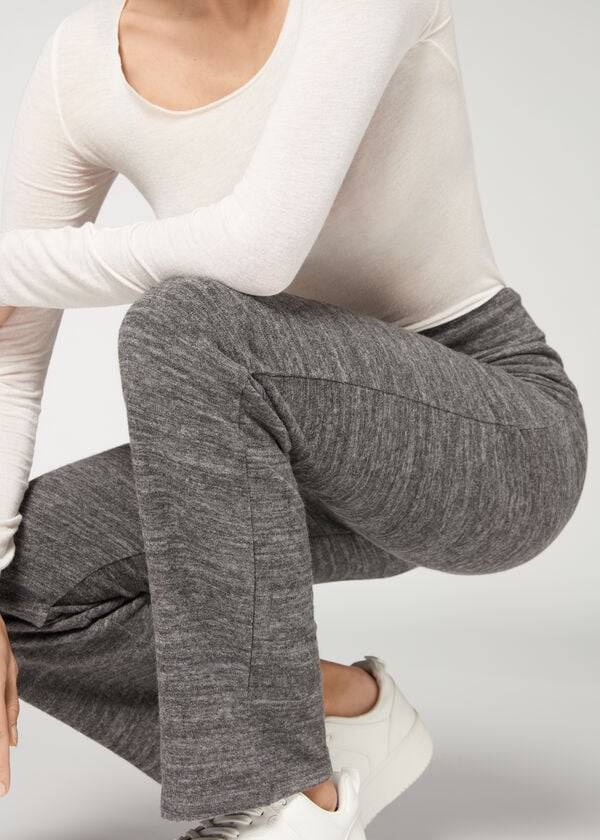 Pantalones Calzedonia Cashmere Directo Mujer Grises | MX1473ZG