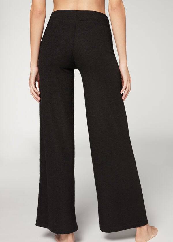 Pantalones Calzedonia Cashmere Palazzo Mujer Negros | MX1474XF