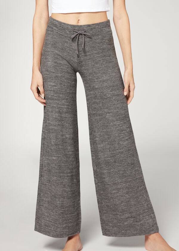 Pantalones Calzedonia Cashmere Palazzo Mujer Grises | MX1475CE