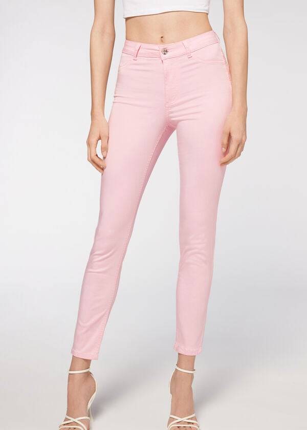 Pantalones Calzedonia Eco Light Push Up Denim Mujer Rosas | MX1464AP