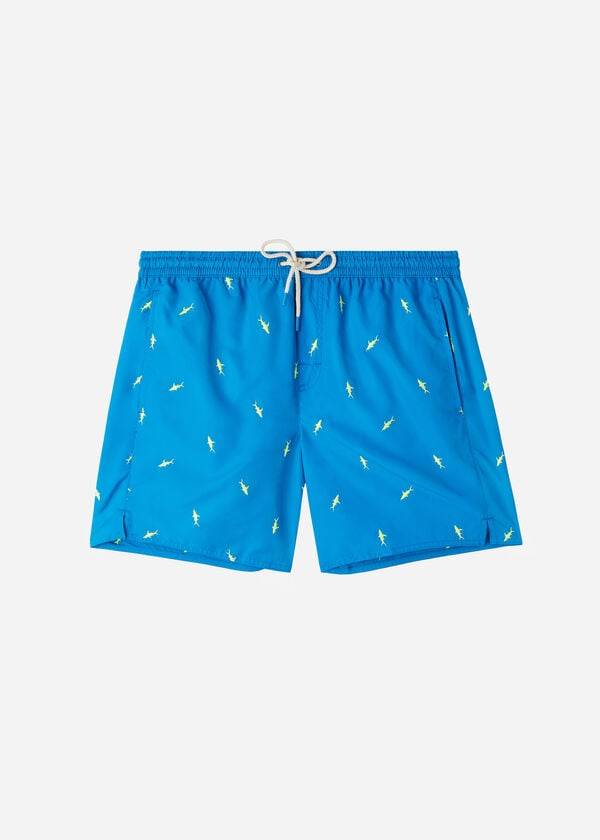 Traje De Baño Calzedonia Formentera Hombre Azules Grises | MX1252UT